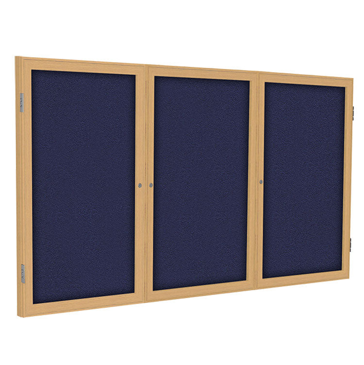 3 Door Ghent Fabric Enclosed Bulletin Board