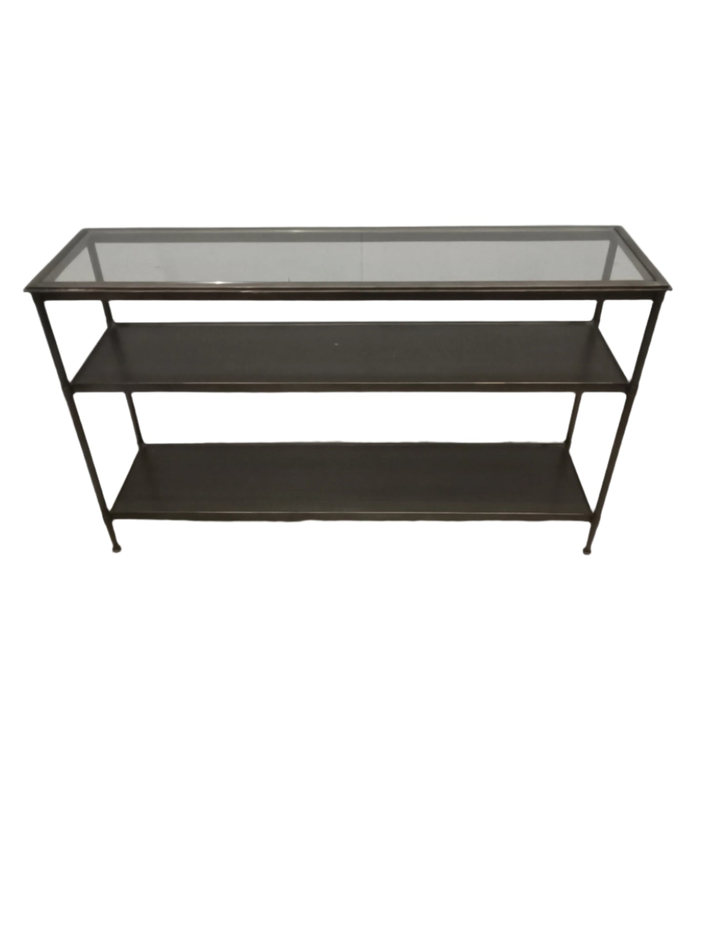 Glass Top Console Table