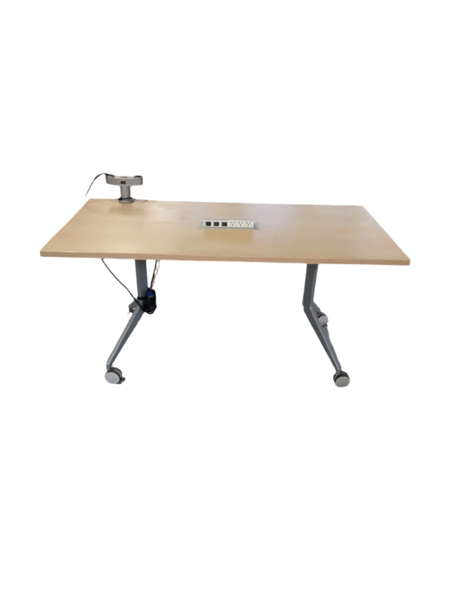 Haworth Rolling Desk with power outlets