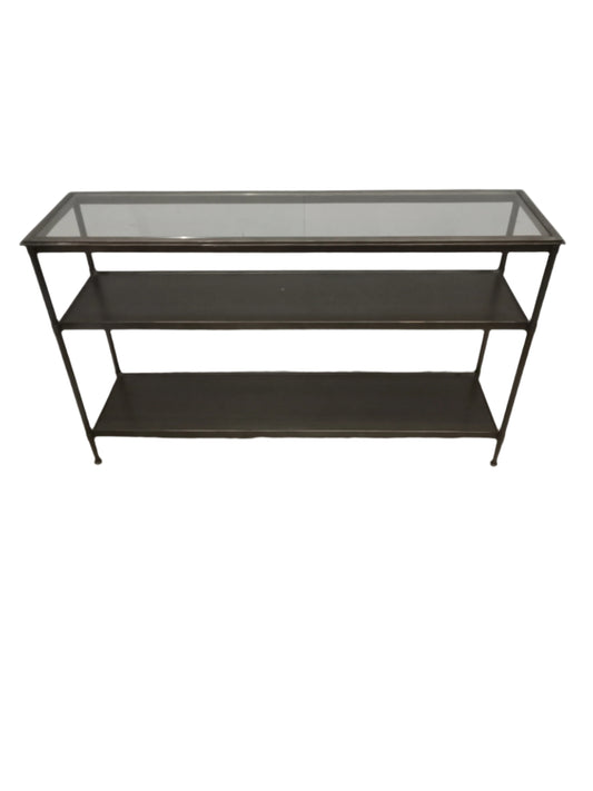 Glass Top Console Table