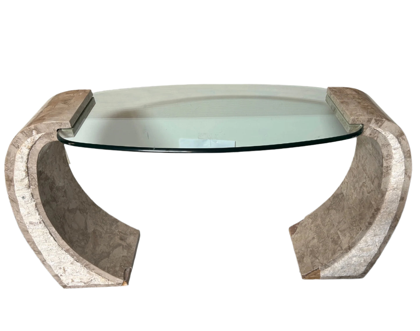 Tessellated Stone Glass Table (NEW PRICE)
